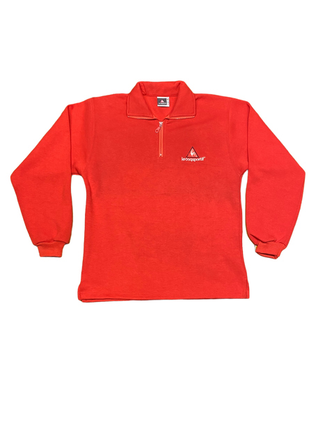 Le Coq Sportif Red QuarterZip Sweatshirt XL